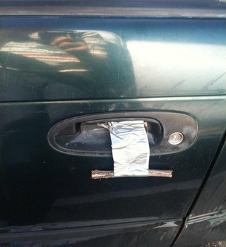 Illustration for article titled Ten Heroic Duct Tape Car Repairs
